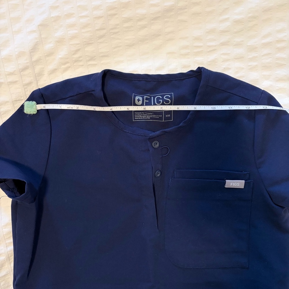 Figs Zaria Scrub Top Navy XXS - Picture 4 of 7